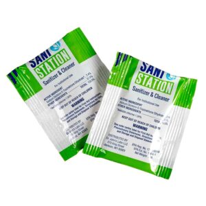 San Jamar Sani Station Sanitizer/Cleaner Packets, 1.5 oz., 100/Pack