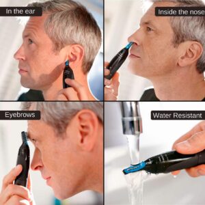 Philips Norelco Nose Hair Trimmer, Detail Trimmer for Nose, Ears and Eyebrows with Dual Sided Blade System for Precision