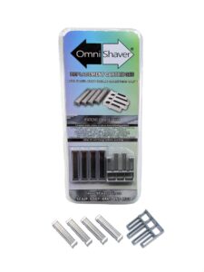 premium omnishaver replacement cartridge refill kit with one blade removal tool - an alternative to disposable, self cleans & strops during use - durable smooth & comfortable 4 cartridges