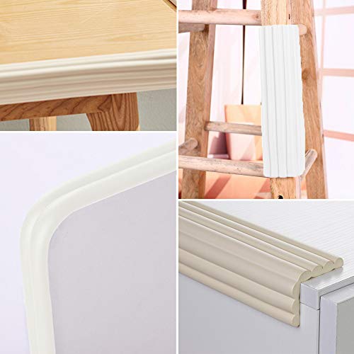 KOOLDOO Baby Proofing Edge Guards Padding, 12.5ft Extra Wide Edge Protectors with Adhesive 3M Tapes for Table, Desk(Beige)