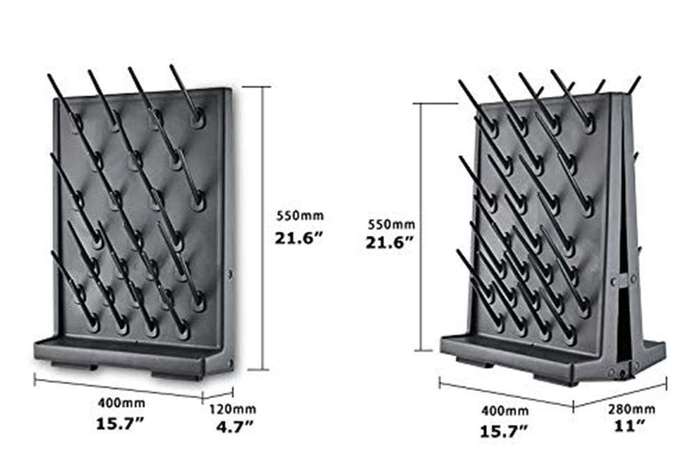 YTFLOT Drying Rack 27 Pegs Lab Supply Pegboard Bench-top/Wall-Mount Laboratory Glassware 27 Detachable PegsLab Drying Draining Rack Cleaning Equipment Black