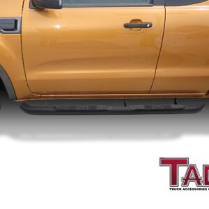 TAC Side Steps Running Boards Fit 2019-2023 Ford Ranger Super Cab Truck Pickup 3” Texture Black Side Bars Nerf Bars Off Road Accessories