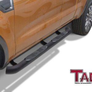 TAC Side Steps Running Boards Fit 2019-2023 Ford Ranger Super Cab Truck Pickup 3” Texture Black Side Bars Nerf Bars Off Road Accessories