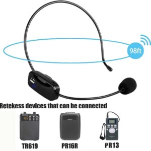 Retekess Church Translation System with 1 TR503 FM Transmitter Headset and 10 PR13 FM Radio Receivers, FM Listening System for Factory Museum School(Case of 1 Transmitter 10 Receivers)