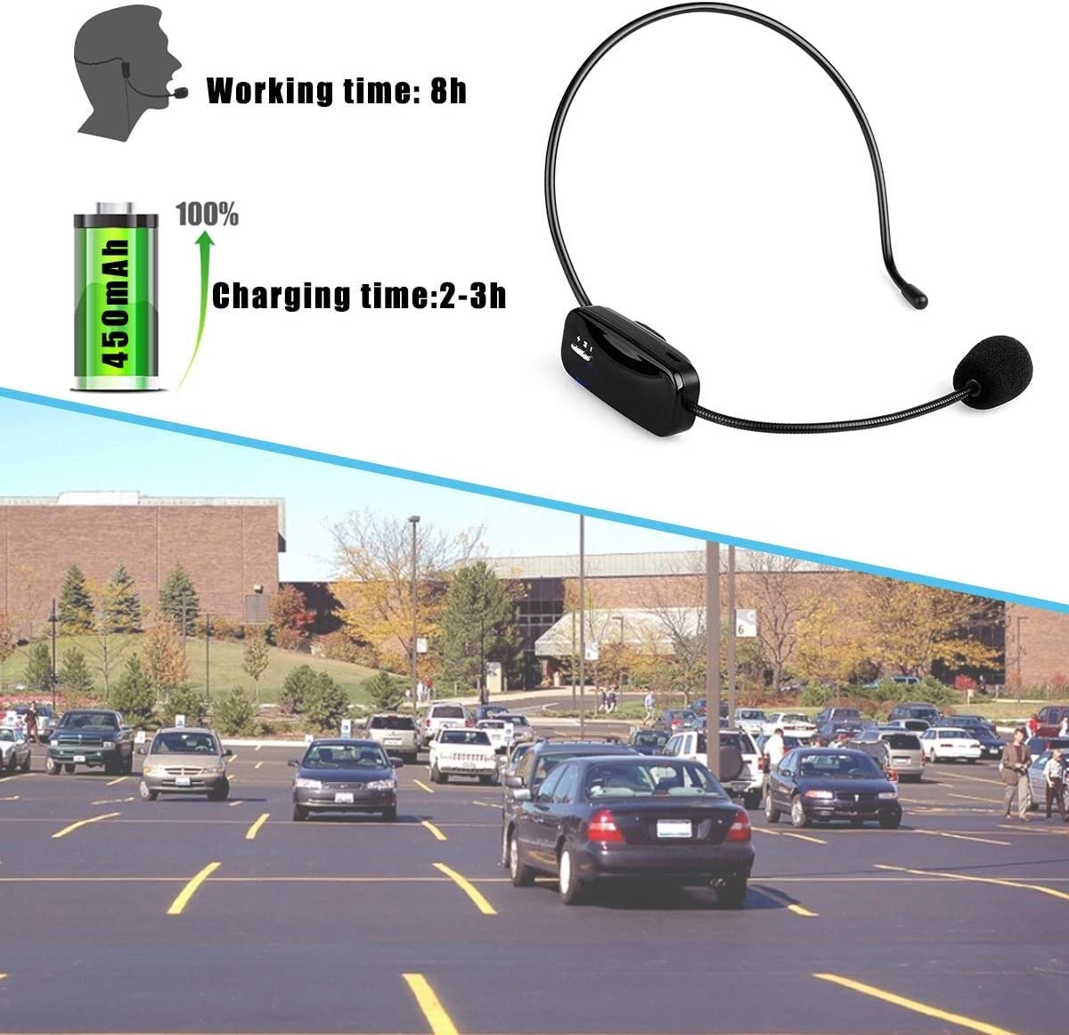 Retekess Church Translation System with 1 TR503 FM Transmitter Headset and 10 PR13 FM Radio Receivers, FM Listening System for Factory Museum School(Case of 1 Transmitter 10 Receivers)