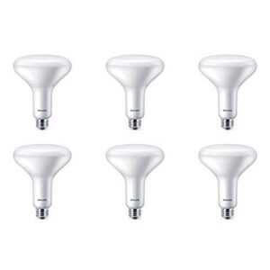 philips led dimmable br40 light bulb, 800 lumen, daylight (5000k), 8.8w=65w, e26 base, title 20 certified, 6-pack