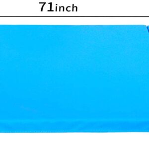 BalanceFrom 1.5" Thick Three Fold Folding Exercise Mat with Carrying Handles for MMA, Gymnastics and Home Gym, Blue