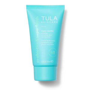 tula skin care super soothe calming moisturizing lotion - calming, hydrating, & non-irritating for sensitive skin with colloidal oatmeal, cucumber & ginger, 1.7 fl. oz.
