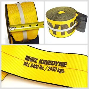 4X Kinedyne 423021 4" x30' Winch Strap 1021 Flat Hook 5400lb for Flatbed Trailer Truck