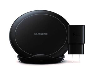 samsung qi certified fast charge wireless charger stand (2019 edition) with cooling fan for select galaxy and apple iphone devices - us version
