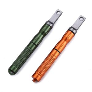 dosmamz 2pcs compact fire starter with scraper striker, replaceable threaded ferro rod flint fire steel magnesium rod, an essential part for edc, emergency survival kits, camping, hiking, bush-craft