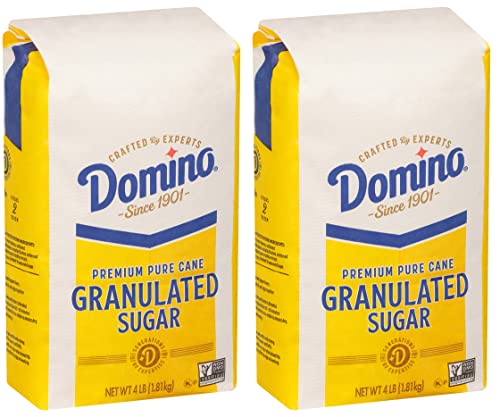 Domino Premium Pure Cane Granulated Sugar, 4 LB Bag (Pack of 2)