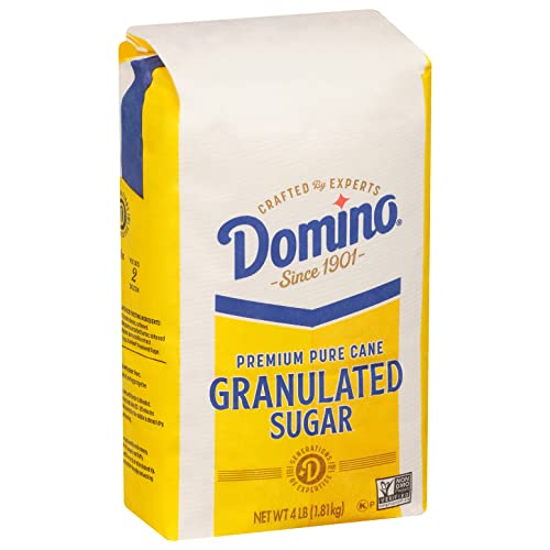 Domino Premium Pure Cane Granulated Sugar, 4 LB Bag (Pack of 2)