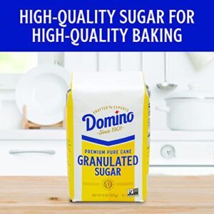 Domino Premium Pure Cane Granulated Sugar, 4 LB Bag (Pack of 2)