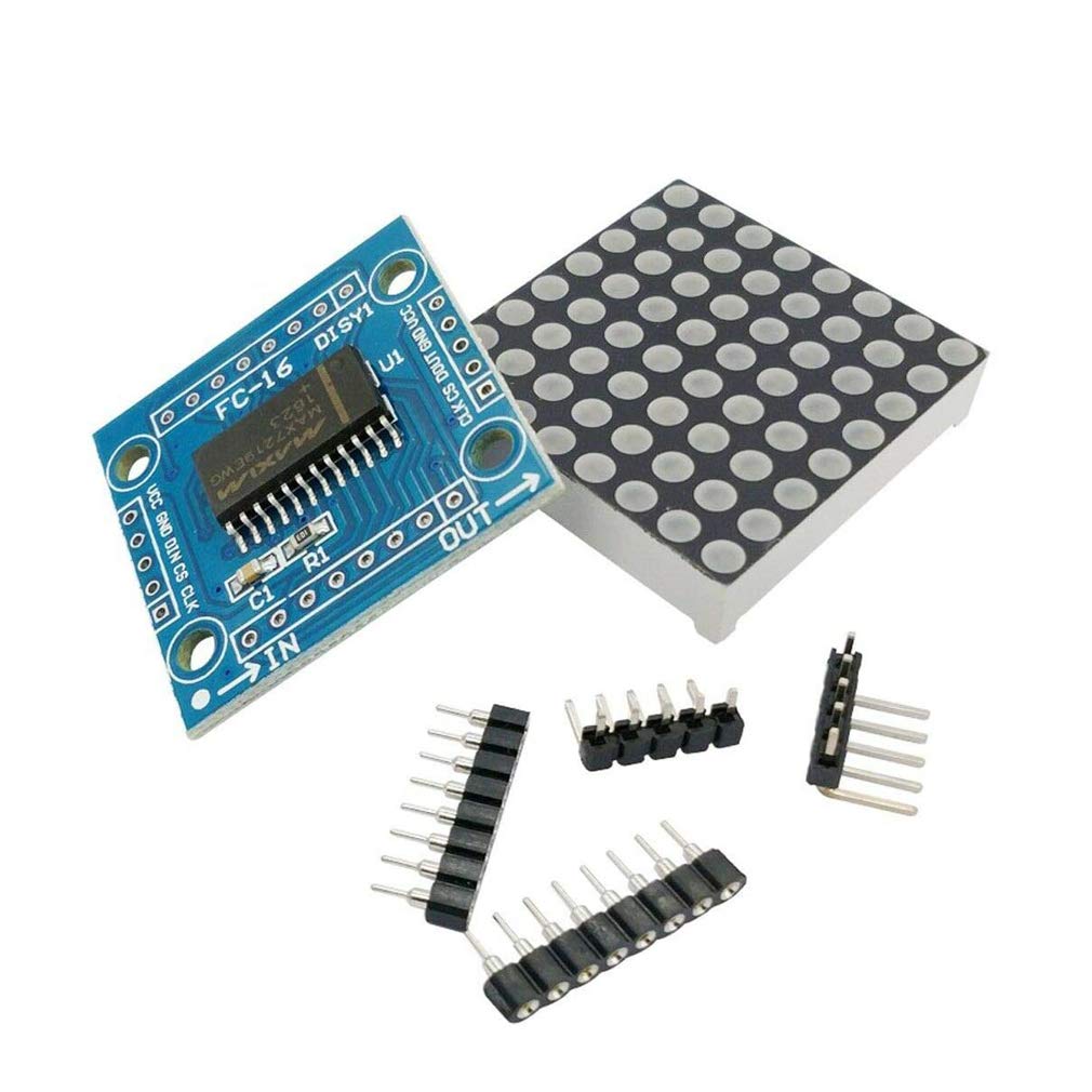 HiLetgo 3pcs MAX7219 8x8 Dot Matrix LED Display Module 5V MCU Control MAX7219 8 * 8 LED Dot Matrix DIY Kit