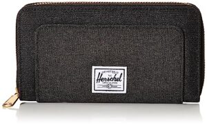 herschel thomas polyester wallet,rfid blocking, black/black crosshatch