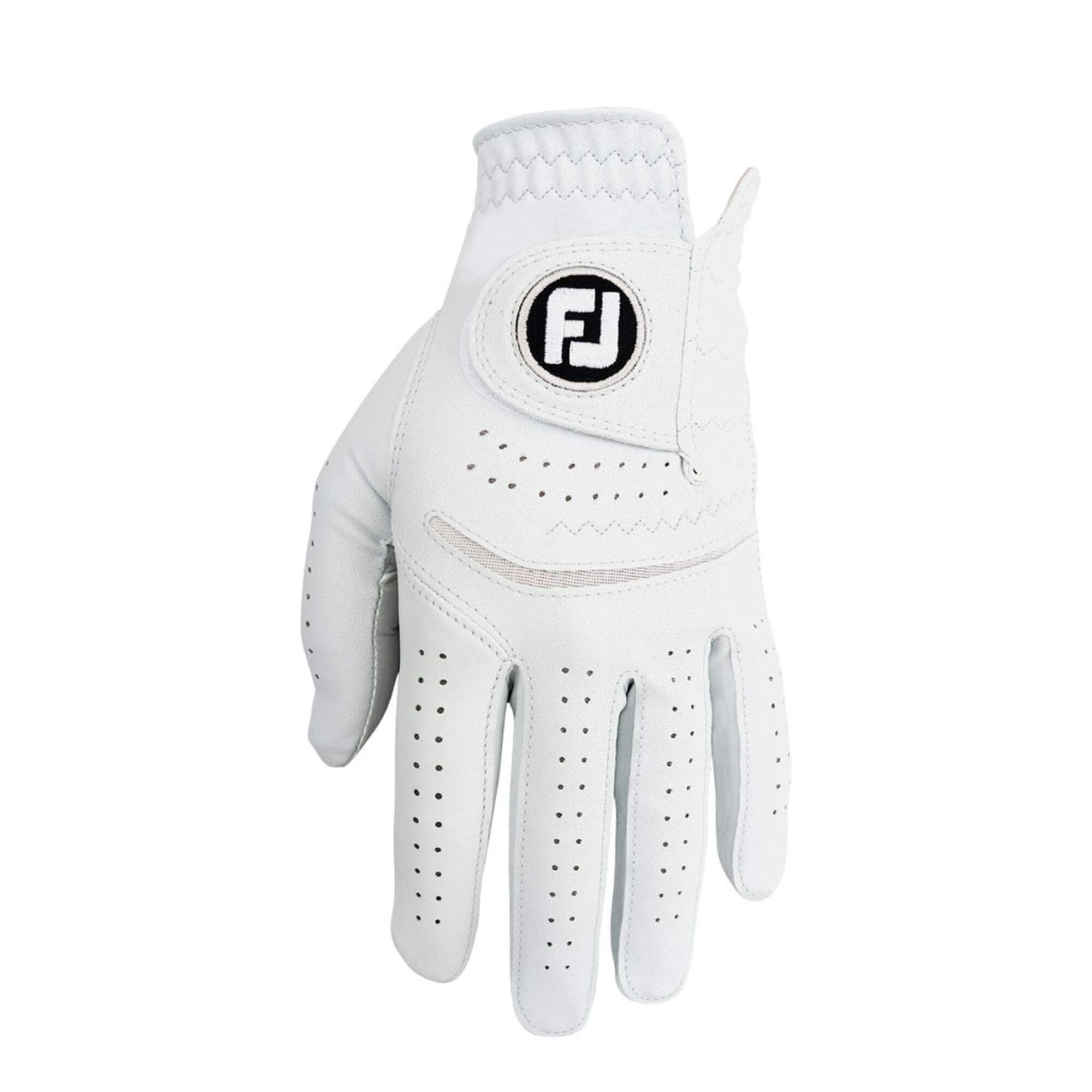 FootJoy Men's Contour FLX Golf Glove, Pearl, Cadet Large, Worn on Left Hand