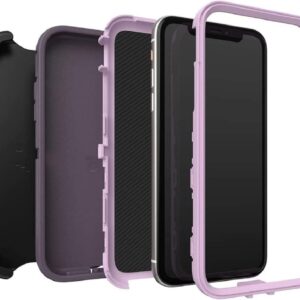 OtterBox iPhone 11 Defender Series Case - PURPLE NEBULA (WINSOME ORCHID/NIGHT PURPLE), rugged & durable, with port protection, includes holster clip kickstand