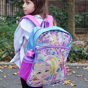 RALME JoJo Siwa Backpack 5 Pc. Set for Girls, 16 in. Sequin Backpack w/JoJo Lunch Bag & Pencil Case