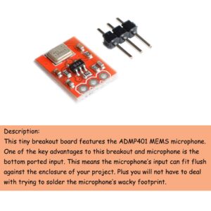 Comimark 1Pcs ADMP401 MEMS Microphone Breakout Module Board for Arduino Universal 1.3cm*1cm