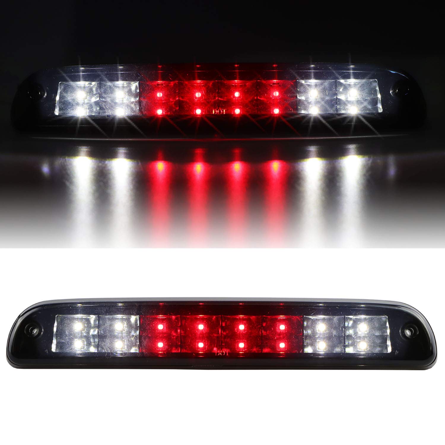 LED 3rd Brake Light, Waterproof Cargo lamp High Mount Stop Light Fit for Ford F250 F350 Super Duty (99-16), for Explorer (01-05), for Ranger (93-11), for Mazda (94-10) (Black Housing Smoke Lens)