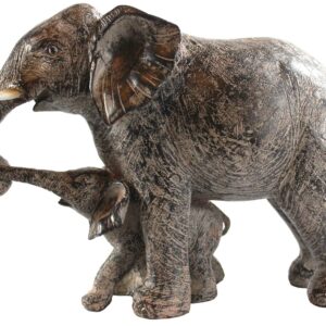 Seraphic Large Elephant Decor Gifts for Women, African Elephants Mother with Walking Baby Statue