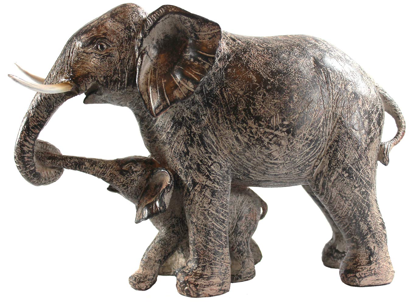 Seraphic Large Elephant Decor Gifts for Women, African Elephants Mother with Walking Baby Statue