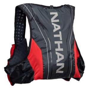 Nathan Hydration Vest Pack for Men/Women 4L. Runner’s Vest with 1.5L Swift/Swiftra Bladder Included. Adaptive Fit Backpack OSFM. Storage Pockets/Pouches. No Bounce, Chafe-Free.