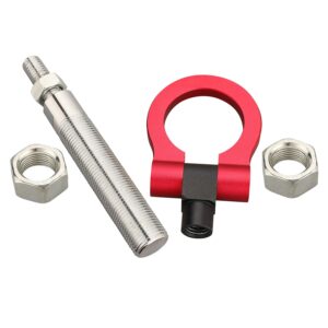 RED Front & Rear Bumper Screw on Tow Hook Kit Heavy Duty for Toyota RAV4 Yaris Camry (RED1)