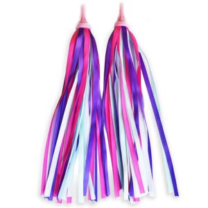 mohlx bike streamers bicycle handlebar streamers colorful polyester streamers bike grips tassel streamers kids bike decorations for baby carrier accessories