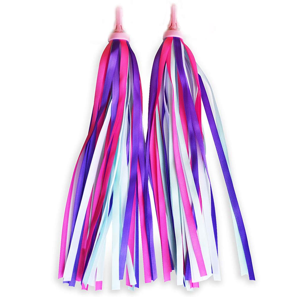 MOHLX Bike Streamers Bicycle Handlebar Streamers Colorful Polyester Streamers Bike Grips Tassel Streamers Kids Bike Decorations for Baby Carrier Accessories