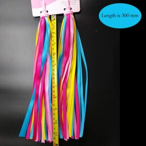 MOHLX Bike Streamers Bicycle Handlebar Streamers Colorful Polyester Streamers Bike Grips Tassel Streamers Kids Bike Decorations for Baby Carrier Accessories