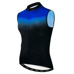 weimostar sleeveless cycling jersey men bike vest shirts clothing biking bicycle jacket reflective black blue size m