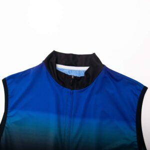 Weimostar Sleeveless Cycling Jersey Men Bike Vest Shirts Clothing Biking Bicycle Jacket Reflective Black Blue Size M