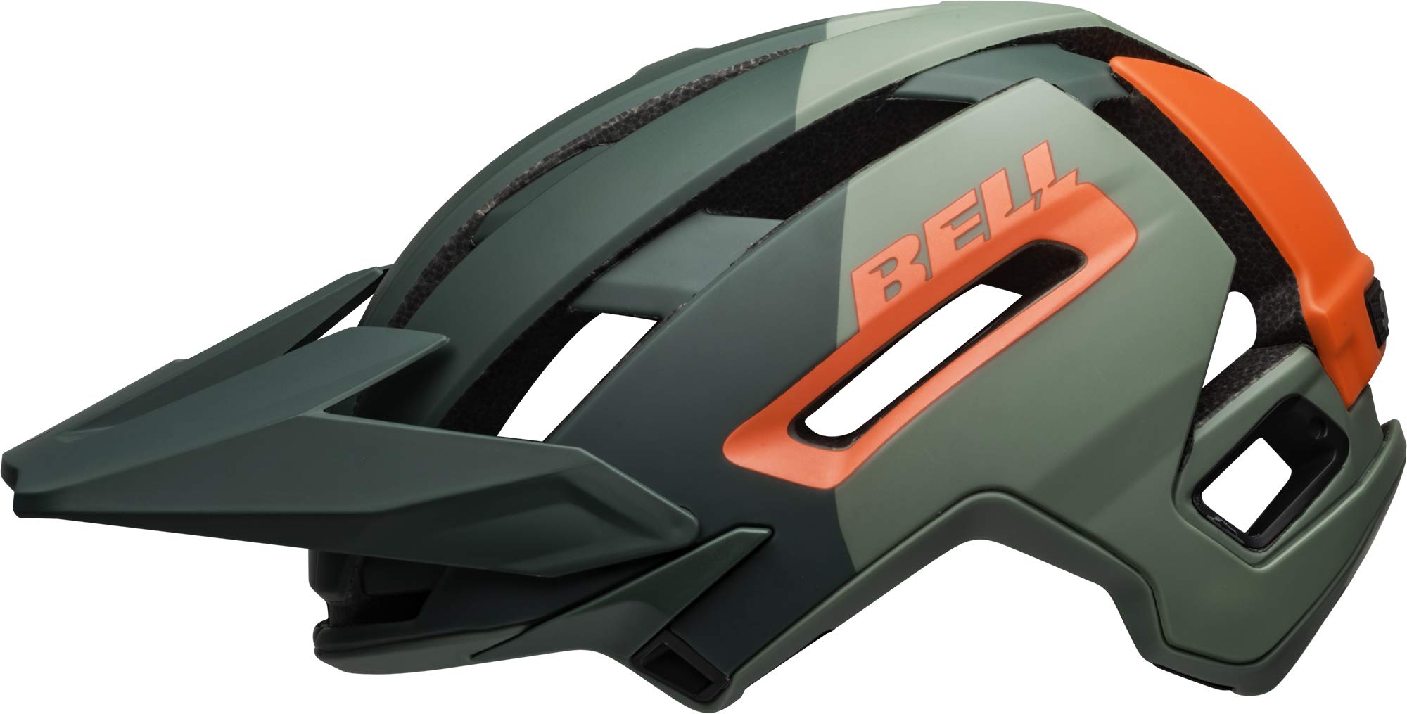 BELL Super Air MIPS Adult Mountain Bike Helmet - Matte/Gloss Green/Infrared, Large (58-62 cm)