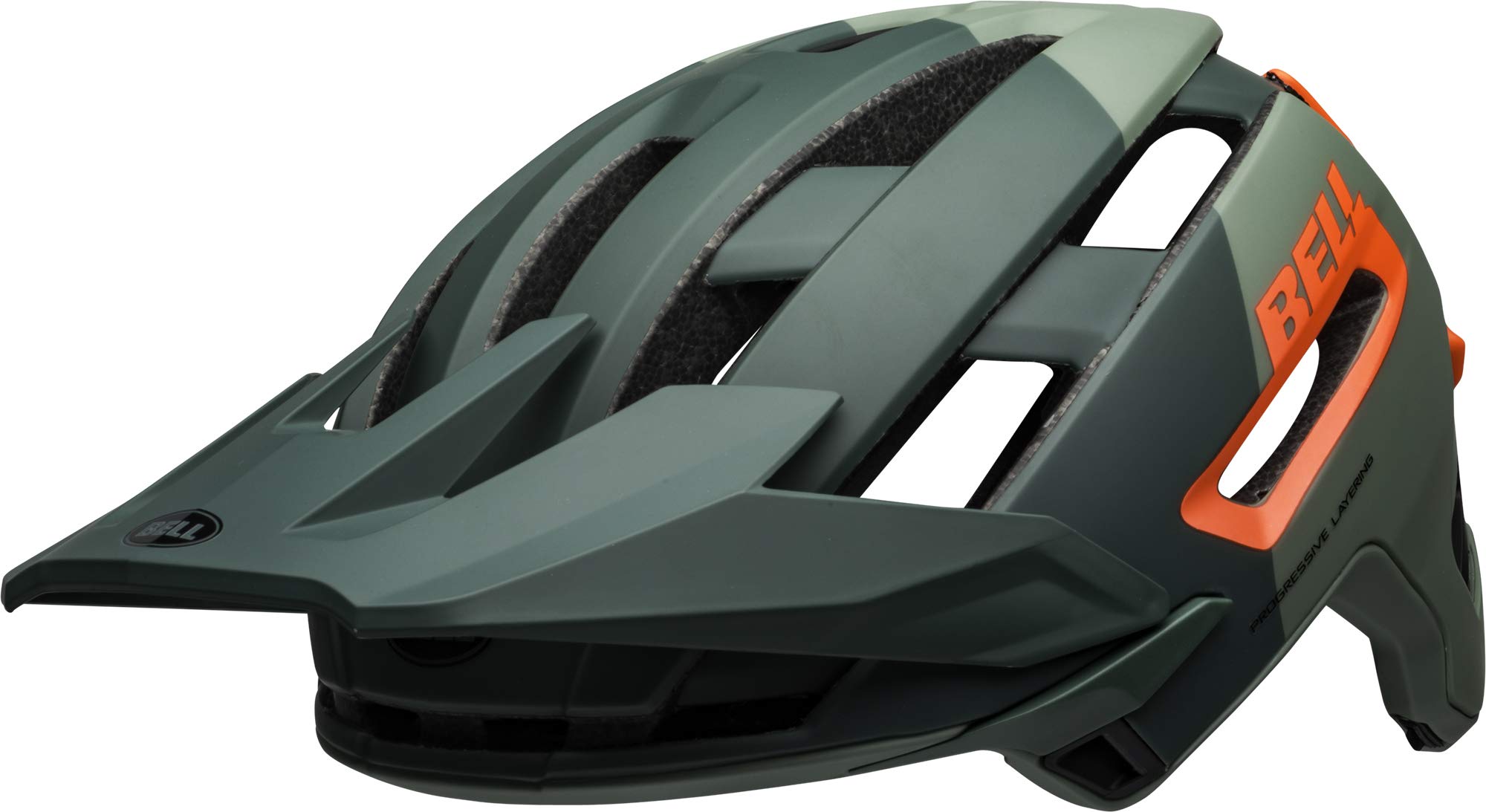 BELL Super Air MIPS Adult Mountain Bike Helmet - Matte/Gloss Green/Infrared, Large (58-62 cm)