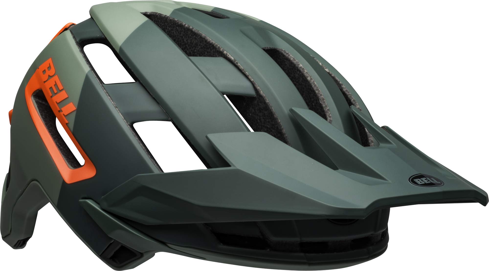 BELL Super Air MIPS Adult Mountain Bike Helmet - Matte/Gloss Green/Infrared, Large (58-62 cm)