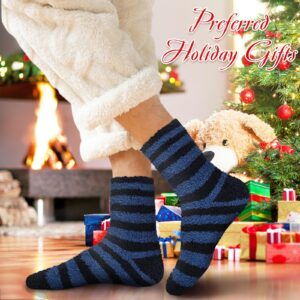 YSense 6 Pairs Mens Fuzzy Socks Winter Slipper Fleece Socks Men