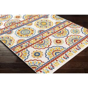 Livabliss Magnhild Bohemian Outdoor Area Rug,2' x 3', Orange