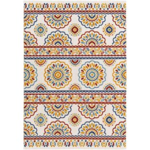 Livabliss Magnhild Bohemian Outdoor Area Rug,2' x 3', Orange