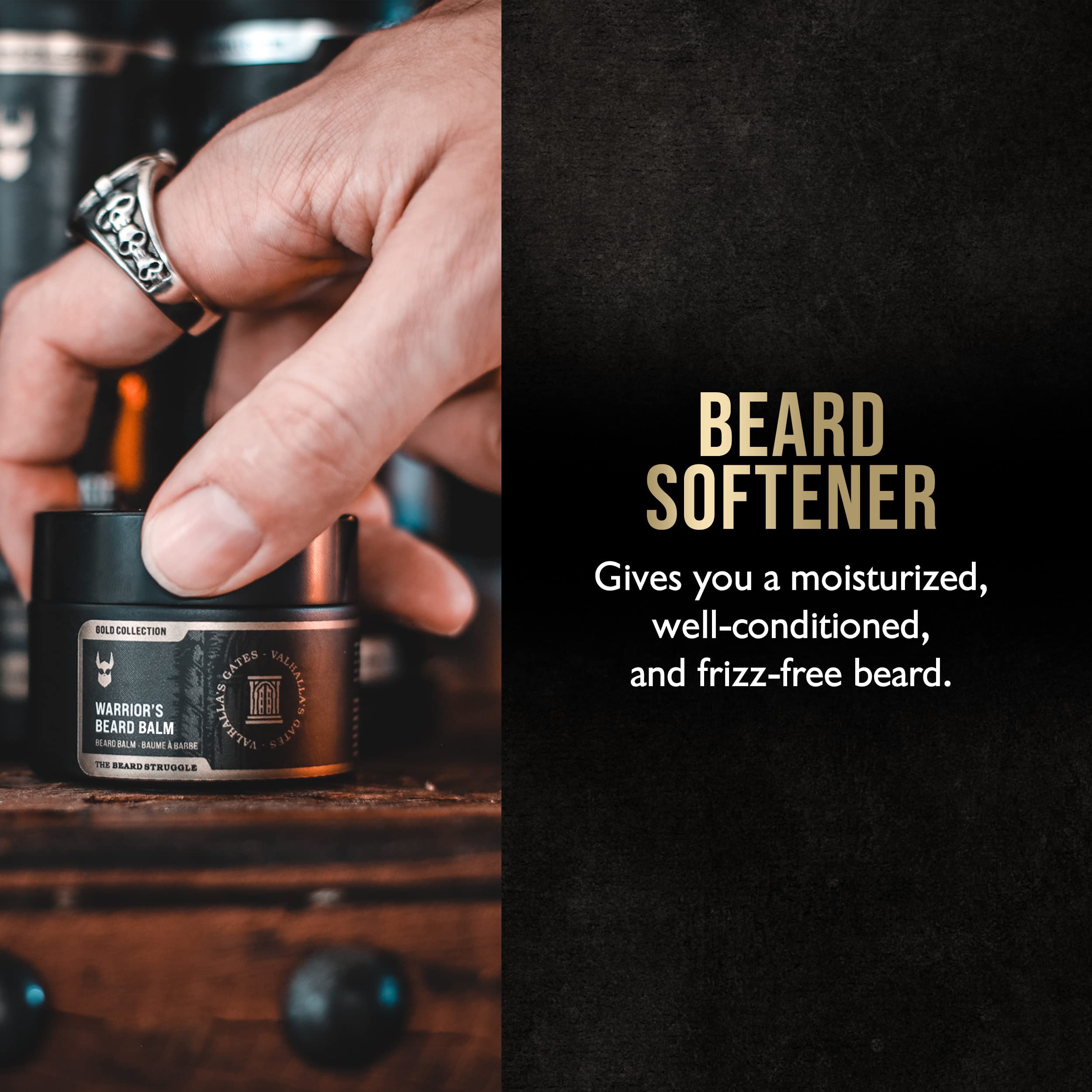 The Beard Struggle Warrior’s Beard Balm - Silver Collection, Alfheim's Forests - Non-Greasy Low-Hold Formula, Luxurious Cologne-Grade Fragrances 100% Natural and Plant-Based Ingredients - 50g