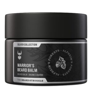 The Beard Struggle Warrior’s Beard Balm - Silver Collection, Alfheim's Forests - Non-Greasy Low-Hold Formula, Luxurious Cologne-Grade Fragrances 100% Natural and Plant-Based Ingredients - 50g