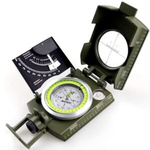 AOFAR Military Compass AF-4074 Camo for Hiking,Lensatic Sighting Waterproof,Durable,Inclinometer for Camping,Boy Scount,Geology Activities Boating