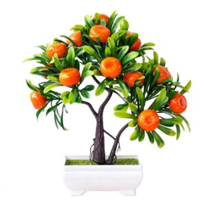 discountstore145 1pc artificial fruit orange tree bonsai home office garden desktop party decor - orange