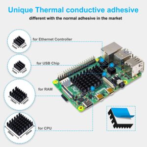 Smraza Compatible with Raspberry Pi 4 Case, Acrylic Case with 35 x 35 mm Cooling Fan, 4PCS Heatsinks, 5.1V 3A USB-C Power Supply for Raspberry Pi 4 Model B (Upgrade, Large Fan and Large Heat Sinks)