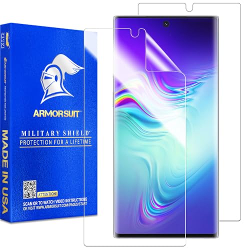 ArmorSuit [2 Pack] MilitaryShield Screen Protector For Samsung Galaxy Note 10+ Plus (6.8 inch Display)(Case Friendly) Anti-Bubble HD Clear Film