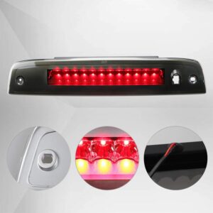 LED 3rd Brake Light Assembly High Mount Stop Light Fit for Ford Expedition/Lincoln Navigator (2003-2016) for 923259 7L1Z13A613A (Black Housing Smoke Lens)