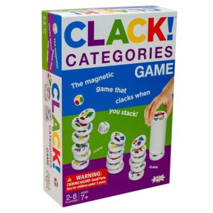 amigo clack! categories, kids magnetic stacking game for ages 7+