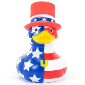 USA (Patriotic) Rubber Duck by Bud Ducks | Elegant Gift Packaging - Love US! | Child Safe | Collectable