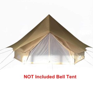 UNISTRENGH Waterproof Sunshade Heavy Duty Top Cover Roof Shelter for 3M 4M 5M 6M 7M Bell Tent (Sunshade, for 4M/13ft Tent)